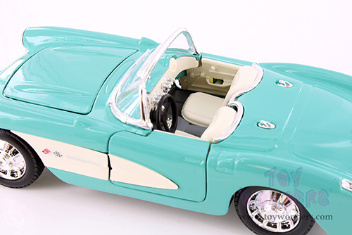 Showcasts® Collectibles - Chevrolet® Corvette® Convertible (1957, 1/24 scale diecast model car, Turquoise) 37275 MAP: $19.99