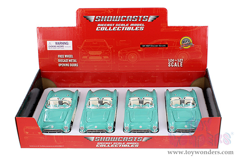 Showcasts® Collectibles - Chevrolet® Corvette® Convertible (1957, 1/24 scale diecast model car, Turquoise) 37275 MAP: $19.99