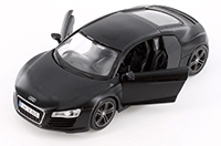 Show product details for Showcasts® Collectibles - Audi R8 Hard Top (1/24 scale diecast model car, Matte Black) 37281 MAP: $16.99