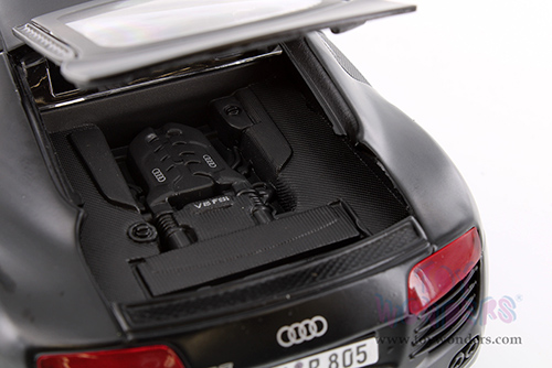 Showcasts® Collectibles - Audi R8 Hard Top (1/24 scale diecast model car, Matte Black) 37281 MAP: $19.99