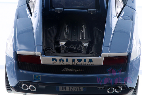 Showcasts Collectibles - Lamborghini Gallardo LP 560-4 Polizia Hardtop (1/24 scale diecast model car, Blue/White) 34299