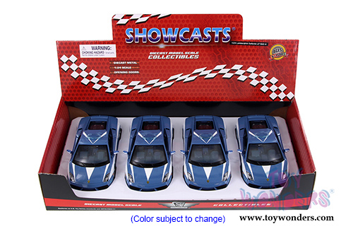Showcasts Collectibles - Lamborghini Gallardo LP 560-4 Polizia Hardtop (1/24 scale diecast model car, Blue/White) 34299