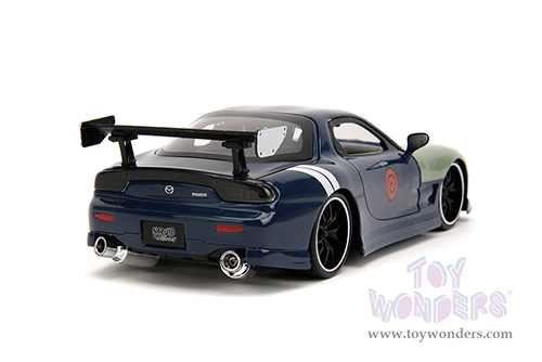 Jada Toys - Hollywood Rides | Mazda RX-7 with Kakashi Hatake Diecast Figure (1993, 1/24, diecast model car, Dark Blue/Green) 34370/4