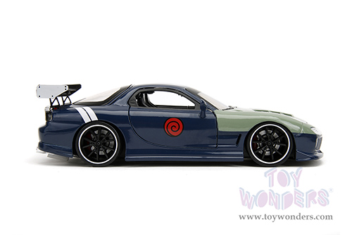 Jada Toys - Hollywood Rides | Mazda RX-7 with Kakashi Hatake Diecast Figure (1993, 1/24, diecast model car, Dark Blue/Green) 34370/4