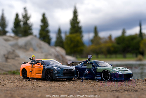 Jada Toys - Hollywood Rides | Mazda RX-7 with Kakashi Hatake Diecast Figure (1993, 1/24, diecast model car, Dark Blue/Green) 34370/4