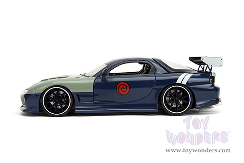 Jada Toys - Hollywood Rides | Mazda RX-7 with Kakashi Hatake Diecast Figure (1993, 1/24, diecast model car, Dark Blue/Green) 34370/4