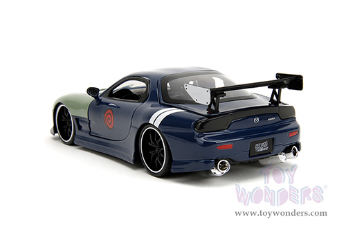 Jada Toys - Hollywood Rides | Mazda RX-7 with Kakashi Hatake Diecast Figure (1993, 1/24, diecast model car, Dark Blue/Green) 34370/4