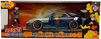 Show product details for Jada Toys - Hollywood Rides | Mazda RX-7 with Kakashi Hatake Diecast Figure (1993, 1/24, diecast model car, Dark Blue/Green) 34370/4