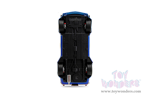 Jada Toys - Hollywood Rides | Power Rangers Mazda RX-3 with Blue Ranger Diecast Figurine (1974, 1/24, diecast model car, Candy Blue) 34389