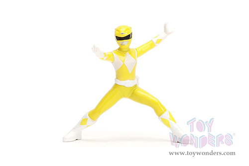 Jada Toys - Hollywood Rides | Power Rangers Dodge Challenger SRT Hellcat with Yellow Ranger Diecast Figurine (2015, 1/24, diecast model car, Yellow) 34392