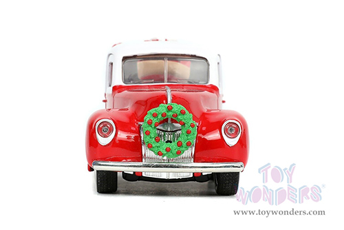 Jada Toys Holiday Rides - Mr. & Mrs. Santa Claus Twin Pack (1/32 scale diecast model car, Red) 34441