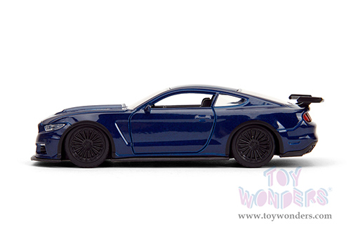Jada Toys Fast & Furious - Ford Mustang GT F9 (2016, 1/32 scale diecast model car, Metallic Blue/W White Stripe) 34447