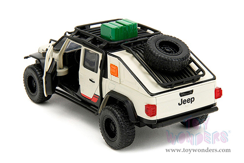 Jada Toys - Hollywood Rides | Jeep® Gladiator Pickup Truck "Jurassic World Dominion" (2022) Movie (2020, 1/32 scale diecast model car, Beige) 34465/24
