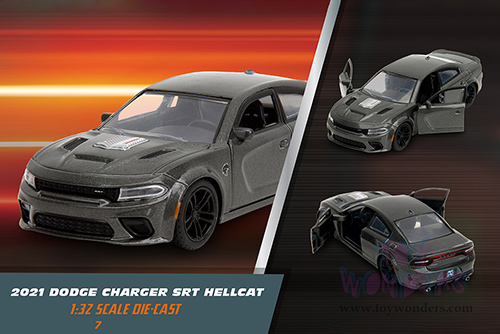 Jada Toys Fast & Furious - Dodge Charger SRT Hellcat "Fast X" (2021, 1/32 scale diecast model car, Gray) 34473
