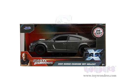 Jada Toys Fast & Furious - Dodge Charger SRT Hellcat "Fast X" (2021, 1/32 scale diecast model car, Gray) 34473