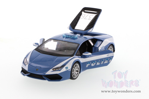 Showcasts Collectibles - Lamborghini Huracan Hard Top & Lamborghini Huracan Polizia (1/24 scale diecast model car, Asstd.) 34509/11