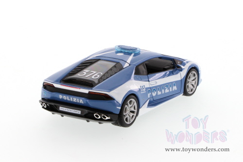 Showcasts Collectibles - Lamborghini Huracan Hard Top & Lamborghini Huracan Polizia (1/24 scale diecast model car, Asstd.) 34509/11