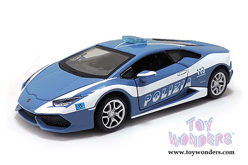 Showcasts Collectibles - Lamborghini Huracan LP 610-4 Police Hardtop (1/24 scale diecast model car, Blue/White) 34511