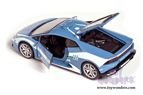 Showcasts Collectibles - Lamborghini Huracan LP 610-4 Police Hardtop (1/24 scale diecast model car, Blue/White) 34511