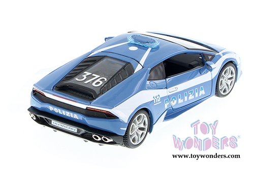 Showcasts Collectibles - Lamborghini Huracan LP 610-4 Police Hardtop (1/24 scale diecast model car, Blue/White) 34511