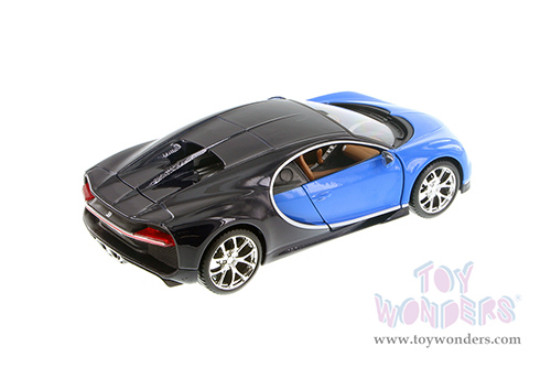 Showcasts Collectibles - Bugatti Chiron Hardtop (1/24 scale diecast model car, Blue/Black) 34514