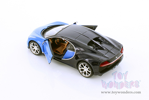 Showcasts Collectibles - Bugatti Chiron Hardtop (1/24 scale diecast model car, Blue/Black) 34514