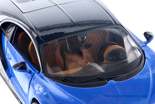 Showcasts Collectibles - Bugatti Chiron Hardtop (1/24 scale diecast model car, Blue/Black) 34514