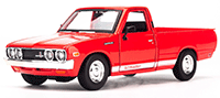 Show product details for Showcasts® Collectibles - Datsun 620 Pickup Truck (1973, 1/24 scale diecast model car, Red) 37522 MAP: $19.99