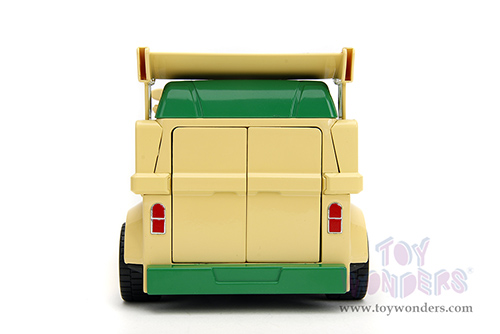Jada Toys - Hollywood Rides | Party Wagon with Donatello Diecast Figure "Teenage Mutant Ninja Turtles" (1/24, diecast model car, Green/Beige) 34529