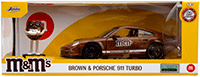 Jada Toys - Hollywood Rides | Porsche 911 with Brown M&M's Diecast Figure (1/24 diecast model car, Brown) 34624