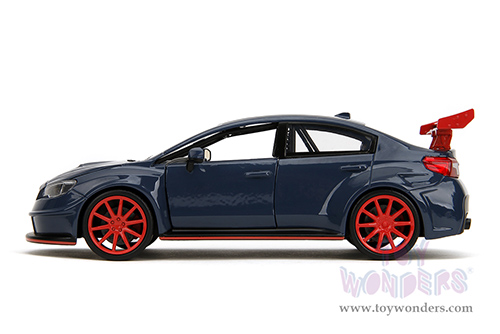 Jada Toys - Hollywood Rides | Subaru WRX STI Widebody with Yuji Itadori Diecast Figure "Jujutsu Kaisen" (2016, 1/24, diecast model car, Dark Blue) 34714