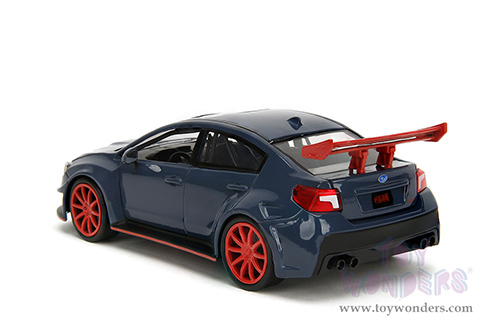 Jada Toys - Hollywood Rides | Subaru WRX STI Widebody with Yuji Itadori Diecast Figure "Jujutsu Kaisen" (2016, 1/24, diecast model car, Dark Blue) 34714