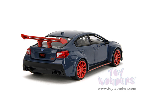 Jada Toys - Hollywood Rides | Subaru WRX STI Widebody with Yuji Itadori Diecast Figure "Jujutsu Kaisen" (2016, 1/24, diecast model car, Dark Blue) 34714