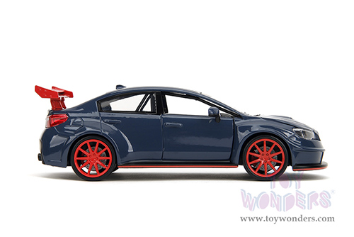 Jada Toys - Hollywood Rides | Subaru WRX STI Widebody with Yuji Itadori Diecast Figure "Jujutsu Kaisen" (2016, 1/24, diecast model car, Dark Blue) 34714