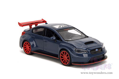 Jada Toys - Hollywood Rides | Subaru WRX STI Widebody with Yuji Itadori Diecast Figure "Jujutsu Kaisen" (2016, 1/24, diecast model car, Dark Blue) 34714