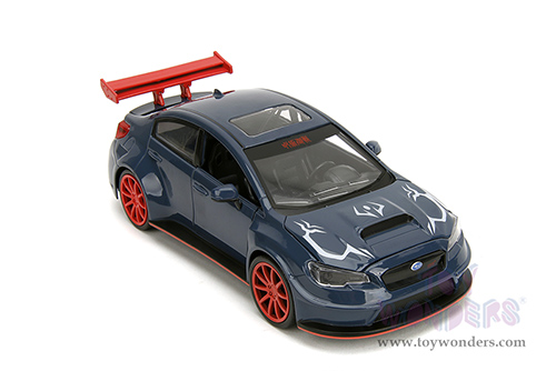 Jada Toys - Hollywood Rides | Subaru WRX STI Widebody with Yuji Itadori Diecast Figure "Jujutsu Kaisen" (2016, 1/24, diecast model car, Dark Blue) 34714