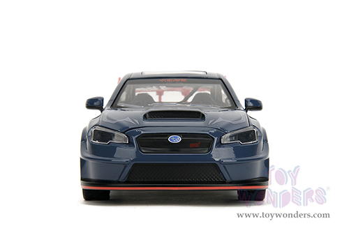 Jada Toys - Hollywood Rides | Subaru WRX STI Widebody with Yuji Itadori Diecast Figure "Jujutsu Kaisen" (2016, 1/24, diecast model car, Dark Blue) 34714