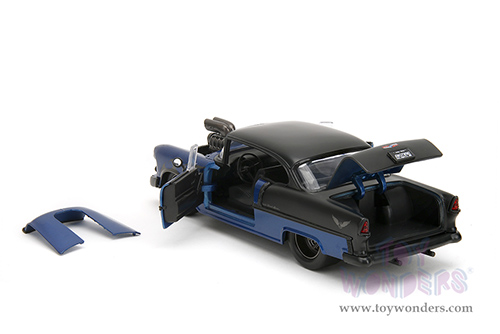 Jada Toys Bigtime Muscle - Chevrolet&reg; Bel Air&reg; Hardtop (1955, 1/24 scale diecast model car, Blue/Black) 34721