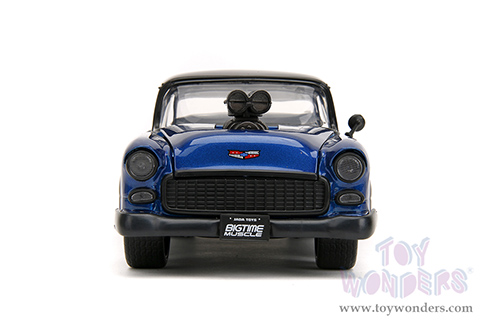 Jada Toys Bigtime Muscle - Chevrolet&reg; Bel Air&reg; Hardtop (1955, 1/24 scale diecast model car, Blue/Black) 34721