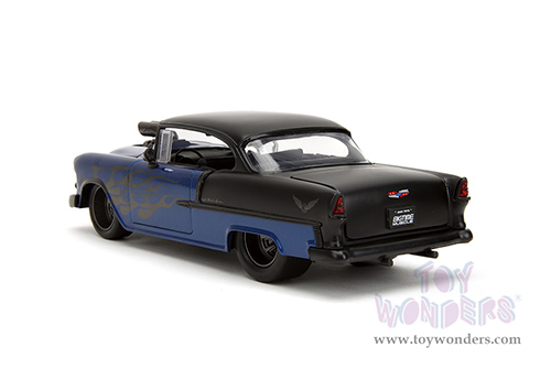Jada Toys Bigtime Muscle - Chevrolet&reg; Bel Air&reg; Hardtop (1955, 1/24 scale diecast model car, Blue/Black) 34721