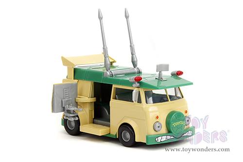 Jada Toys - Hollywood Rides | Party Wagon "Teenage Mutant Ninja Turtles" (1/32, diecast model car, Green/Beige) 34723