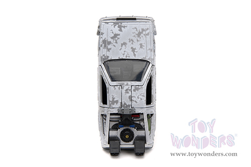 Jada Toys - Hollywood Rides | DeLorean DMC (Time Machine) "Back to the Future Part I" (1985) Movie (1/32 scale diecast model car, Frost Brush Metal) 34785