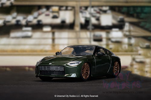 Jada Toys Fast & Furious - Nissan Z Hardtop "Fast X" (2023, 1/24 scale diecast model car, Dark Green) 34791