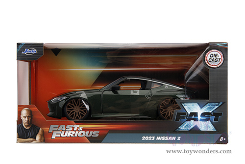 Jada Toys Fast & Furious - Nissan Z Hardtop "Fast X" (2023, 1/24 scale diecast model car, Dark Green) 34791