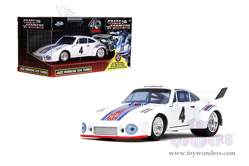 Jada Toys - Hollywood Rides | TRANSFORMERS Porsche 935 Turbo #4 "Jazz" (1/32, diecast model car, White) 34793