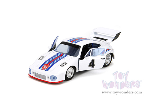 Jada Toys - Hollywood Rides | TRANSFORMERS Porsche 935 Turbo #4 "Jazz" (1/32, diecast model car, White) 34793