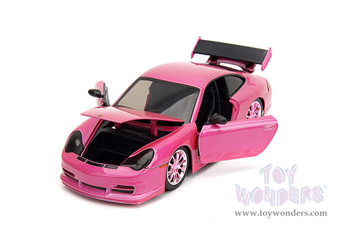 Jada Toys Pink Slips - Porsche 911 GT3 RS with Display Base (1/24 scale diecast model car, Candy Hot Pink) 34847