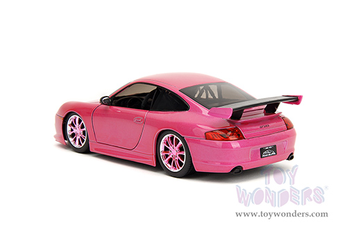 Jada Toys Pink Slips - Porsche 911 GT3 RS with Display Base (1/24 scale diecast model car, Candy Hot Pink) 34847