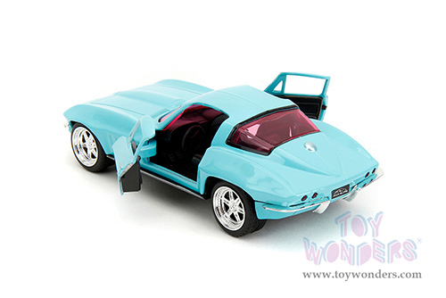 Jada Toys Pink Slips - Chevrolet® Corvette® Hardtop (1966, 1/32, diecast model car, Light Blue) 34852