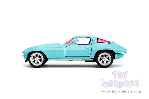 Jada Toys Pink Slips - Chevrolet® Corvette® Hardtop (1966, 1/32, diecast model car, Light Blue) 34852